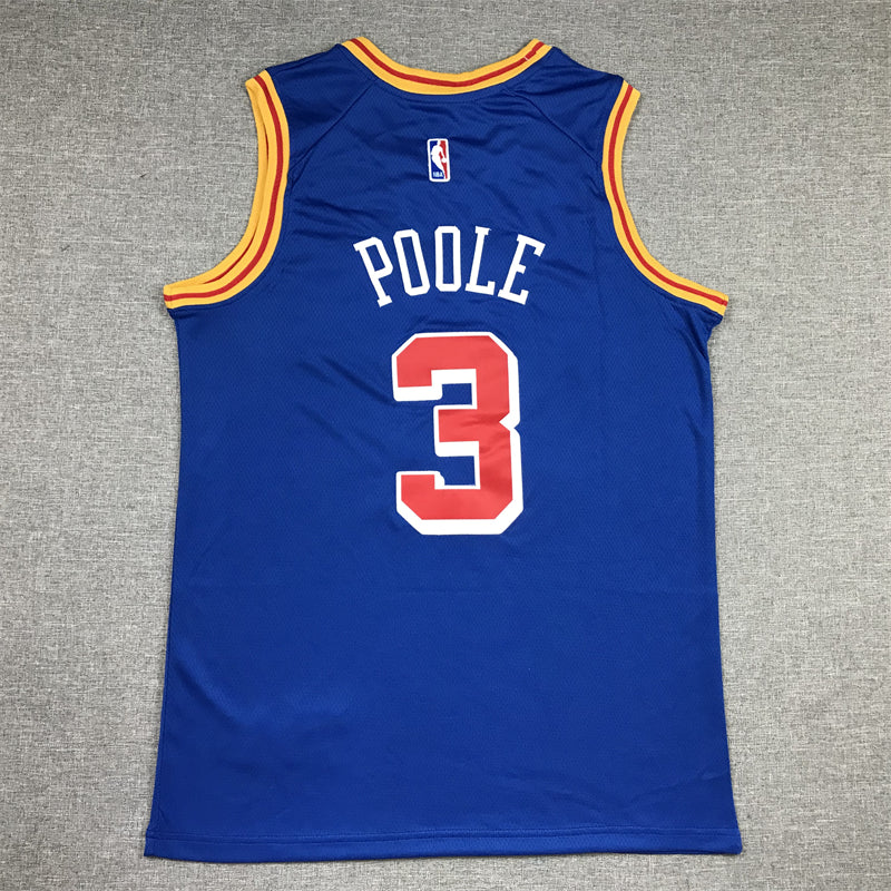 Men's Golden State Warriors Jordan Poole #3 Blue Classic Player Jerseys