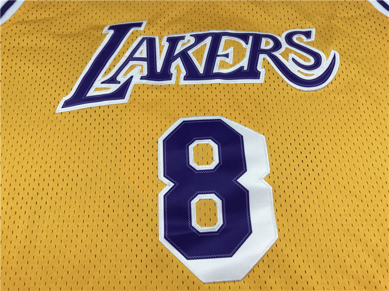 Men's Los Angeles Lakers Kobe Bryant 1996-97 Yellow Hardwood Classics Authentic Jerseys
