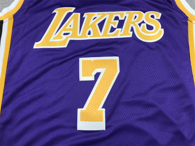 Men's Los Angeles Lakers Carmelo Anthony #7 Purple Fast Break Replica Jerseys