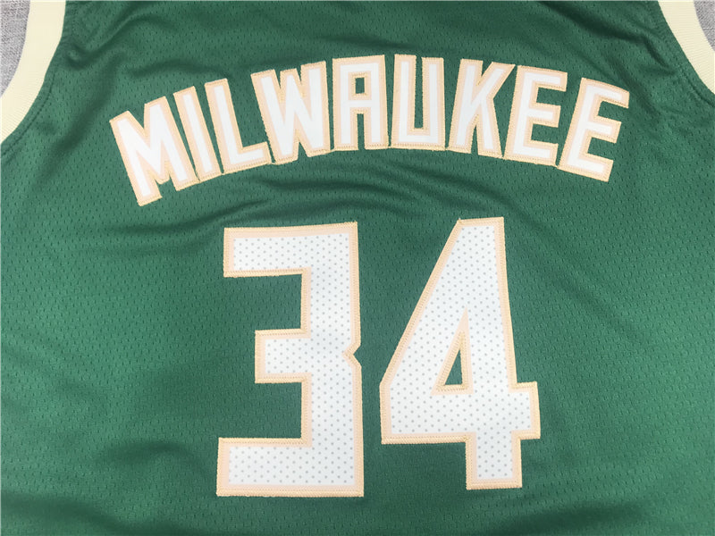 Men's Milwaukee Bucks Giannis Antetokounmpo #34 Green Player Jerseys
