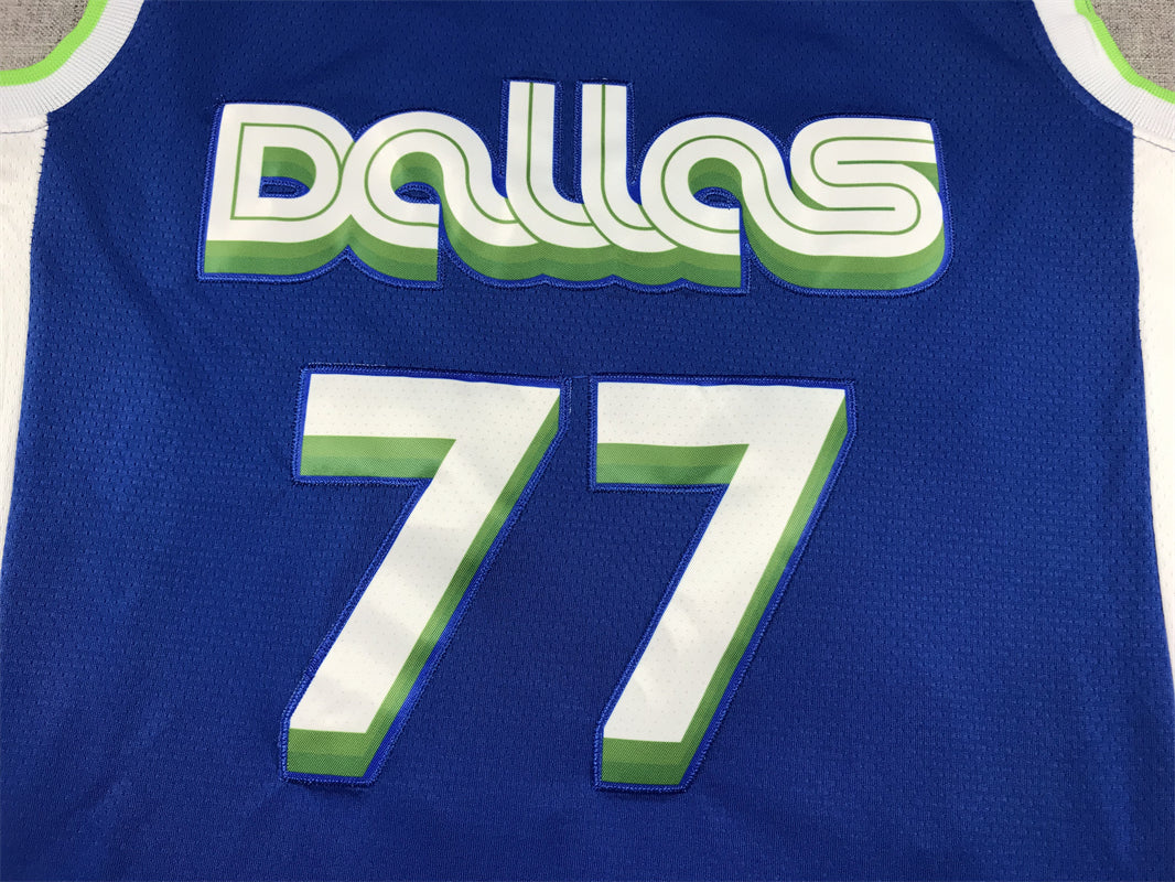 Men's Dallas Mavericks Luka Doncic #77 Blue 2022/23 Swingman Jerseys - City Edition