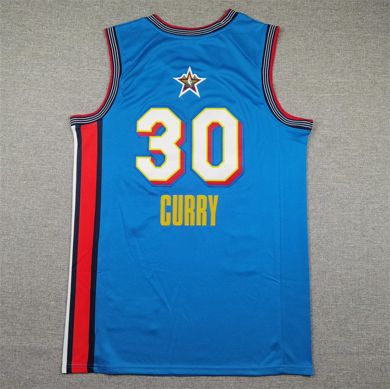 Men's Golden State Warriors Stephen Curry #30 Light Blue 2025 NBA All-Star Game Swingman Player Jerseys