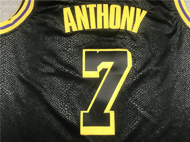 Men's Los Angeles Lakers Carmelo Anthony #7 Black City Edition Swingman Jerseys
