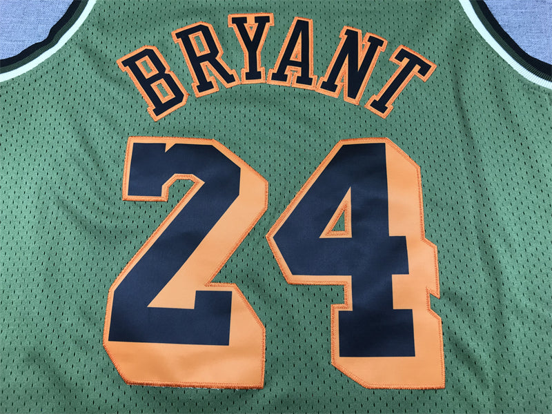Men's Los Angeles Lakers Kobe Bryant #24 Army Green 1996-97 Hardwood Classics Swingman Jerseys