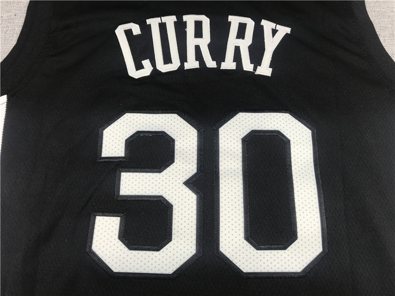 Men's Golden State Warriors Stephen Curry #30 Black Fast Break Replica Jerseys