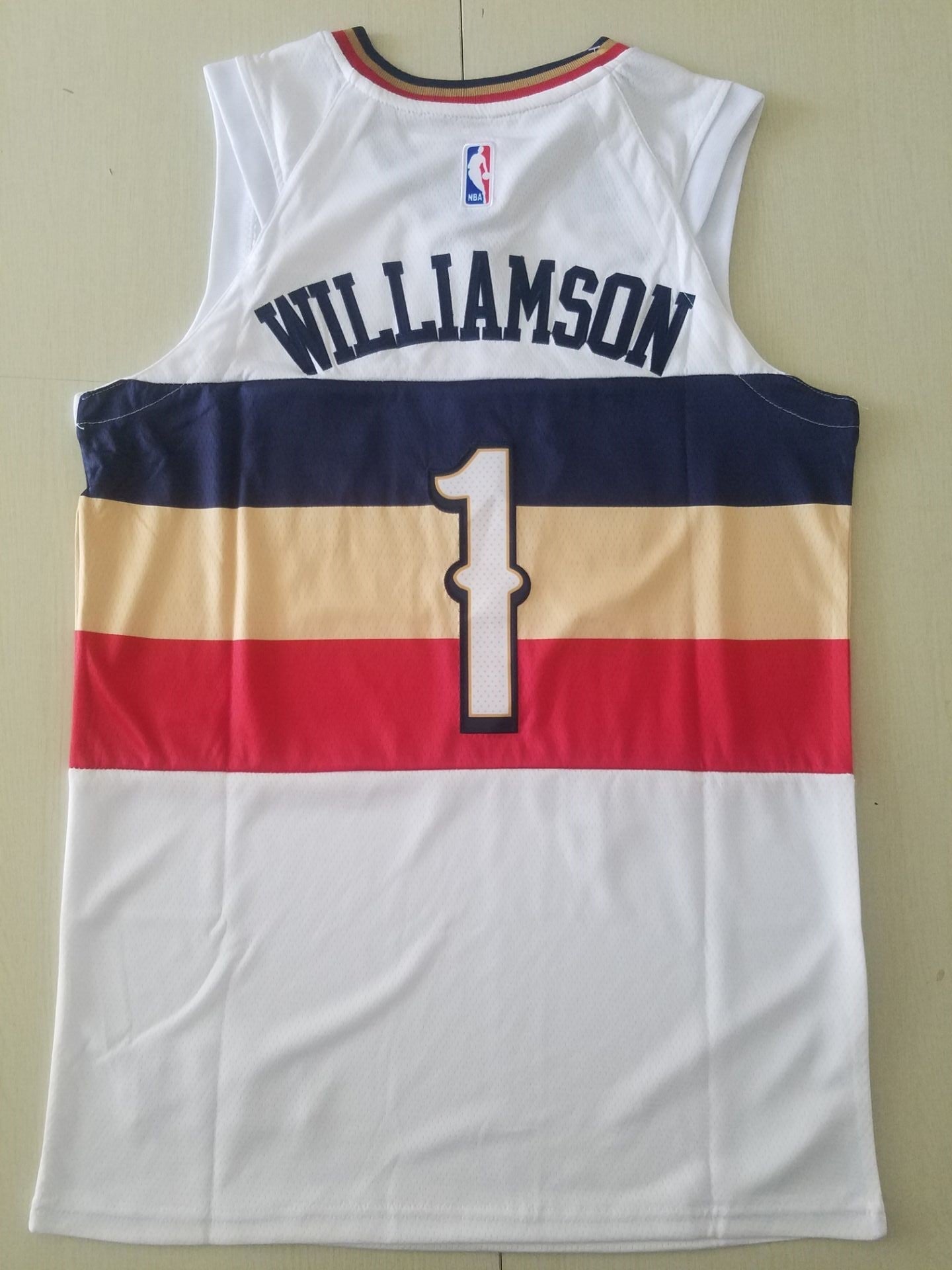 Men's New Orleans Pelicans Zion Williamson #1 NBA White Swingman Jerseys