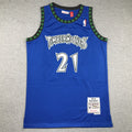Men's Minnesota Timberwolves #21 Kevin Garnett Hardwood Classics Swingman Jerseys