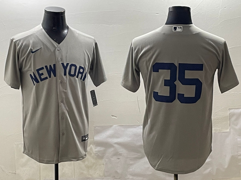 Men's New York Yankees Cody Bellinger #35 Gray Replica Player Jerseys