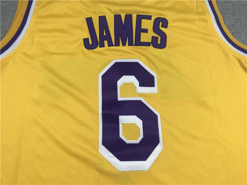 Men's Los Angeles Lakers LeBron James #6 Gold 2022/23 Swingman Jerseys - Icon Edition