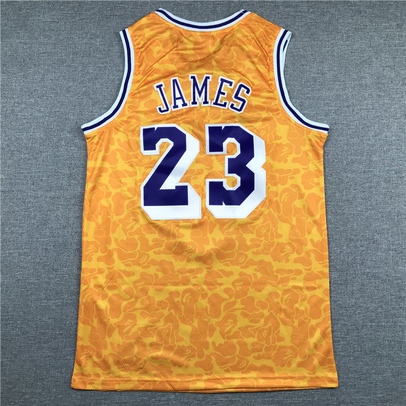 Men's Los Angeles Lakers LeBron James #23 NBA Orange Swingman Jerseys