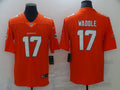 Men's Miami Dolphins Jaylen Waddle #17 Orange Game Jerseys