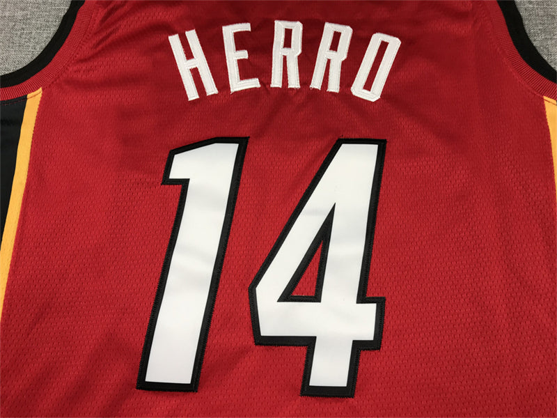 Men's Miami Heat Tyler Herro #14 Red 2022/23 Swingman Jerseys - Statement Edition