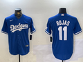 Men's Los Angeles Dodgers Miguel Rojas #11 Blue Replica Game Jerseys