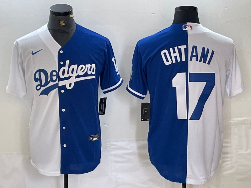 Men's Los Angeles Dodgers Shohei Ohtani #17 White/Blue Player Jerseys