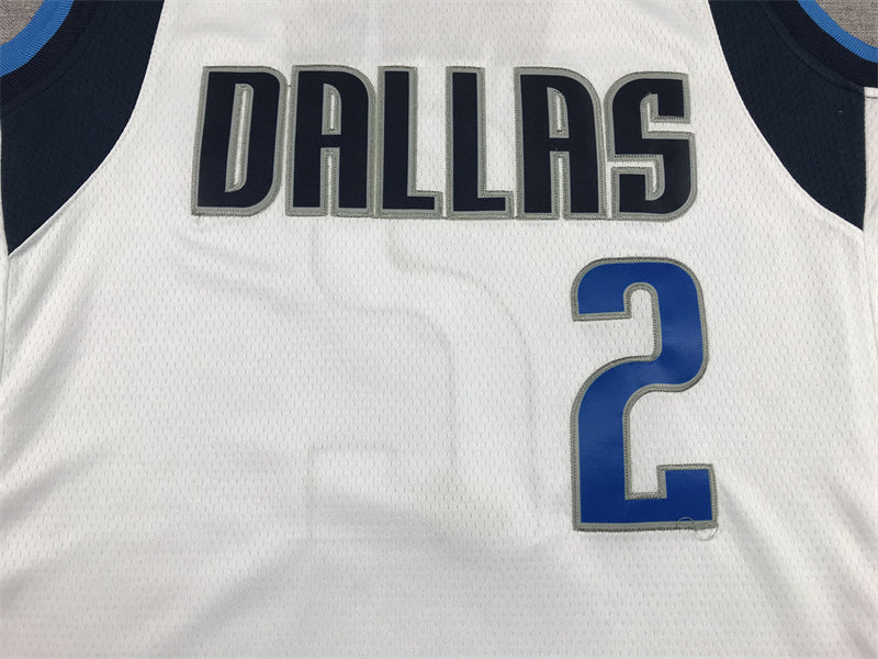 Men's Dallas Mavericks Kyrie Irving #2 White Fast Break Replica Jerseys - Association Edition
