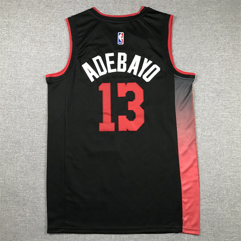 Men's Miami Heat Bam Adebayo #13 Black 2023/24 Swingman Jerseys - City Edition