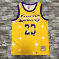 Men's Los Angeles Lakers LeBron James Yellow Hardwood Classics Swingman Jerseys
