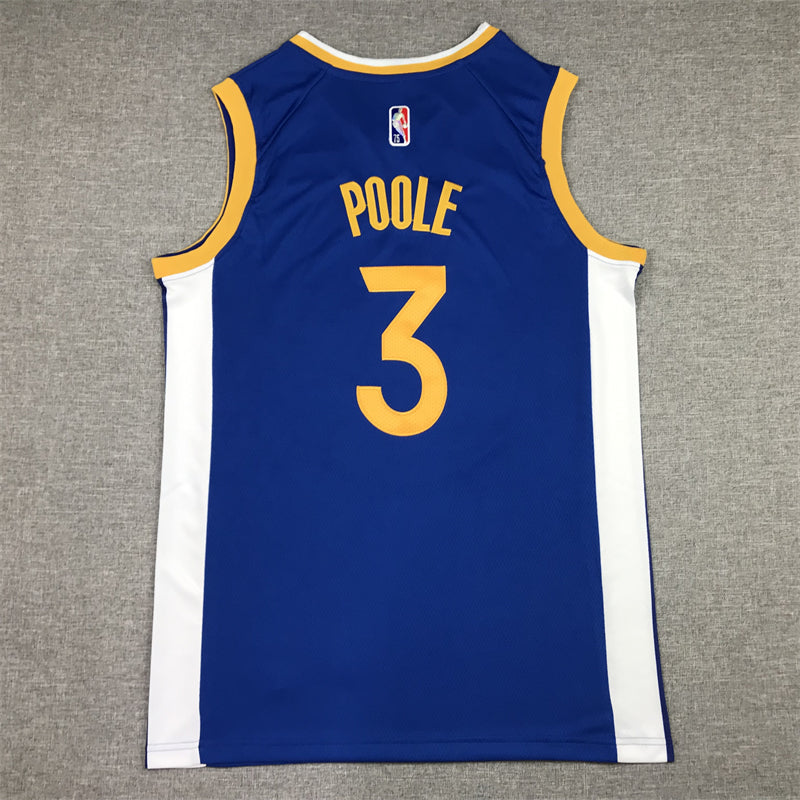 Men's Golden State Warriors Jordan Poole #3 Royal 2022/23 Fast Break Replica Player Jerseys - Icon Edition