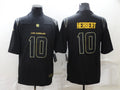 Men's Los Angeles Chargers Justin Herbert #10 Black Game Player Jerseys