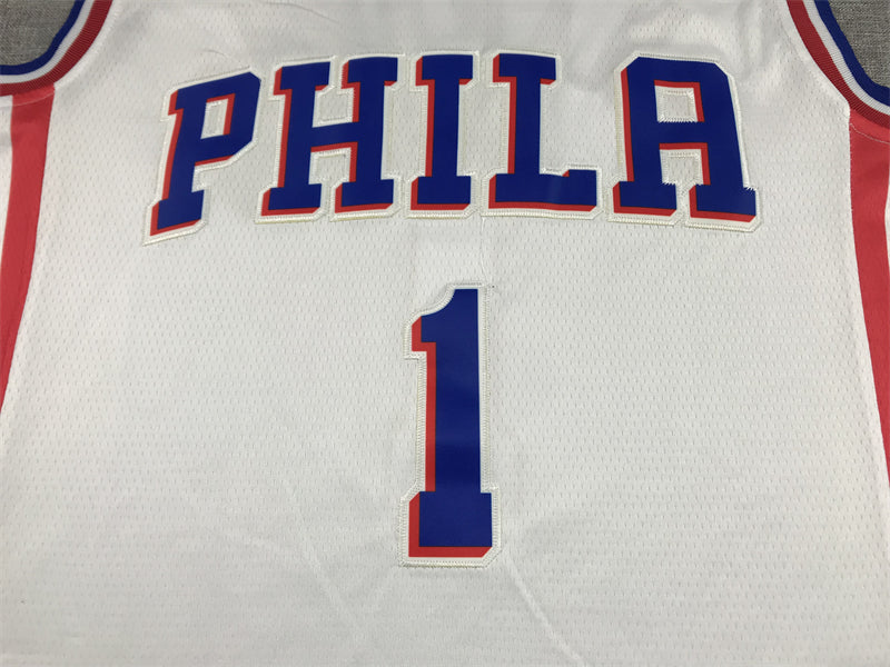 Men's Philadelphia 76ers James Harden #1 White 2022/23 Swingman Jerseys - Association Edition