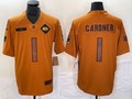 Men's New York Jets Ahmad Sauce Gardner #1 Brown 2023 Salute To Service Limited Jerseys