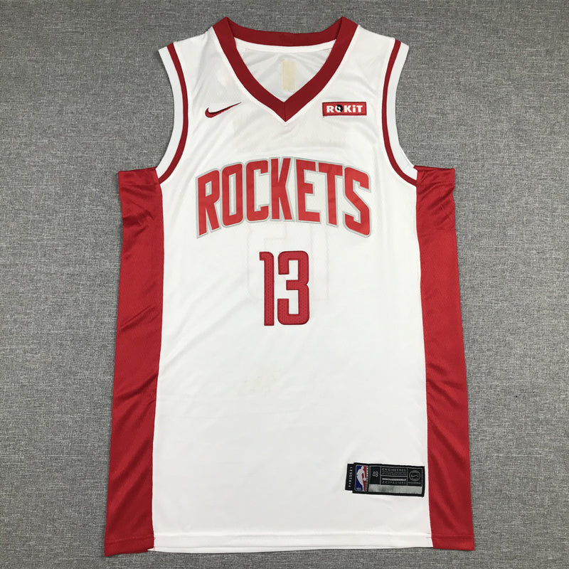 Men's Houston Rockets James Harden #13 NBA White Player Replica Jerseys