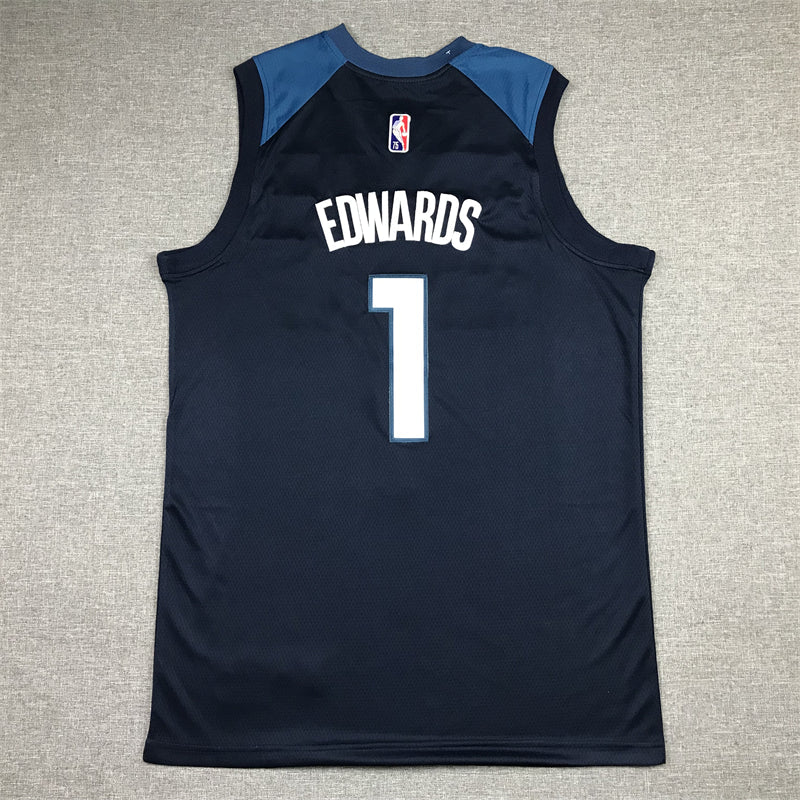 Men's Minnesota Timberwolves Anthony Edwards Navy 2021/22 Swingman Jerseys