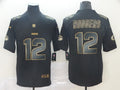 Men's Green Bay Packers #12 Aaron Rodgers Black Authentic Game Jerseys