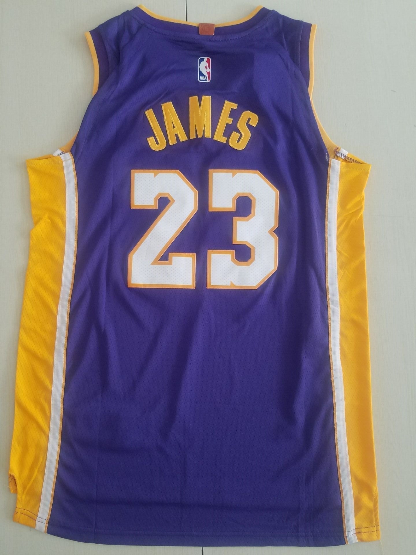 Men's Los Angeles Lakers LeBron James NBA #23 Purple Swingman Jerseys - City Edition