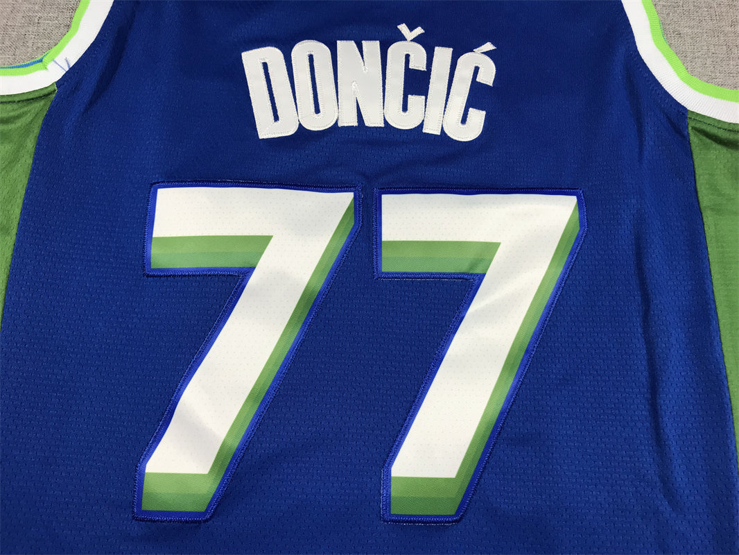 Men's Dallas Mavericks Luka Doncic #77 Blue 2022/23 Swingman Jerseys - City Edition