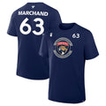 Men's Florida Panthers Brad Marchand Fanatics Navy 2025 Stanley Cup Final Authentic Pro Name & Number T-Shirt