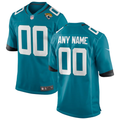 Custom1 Jacksonville Jaguars Teal Alternate Game Jerseys