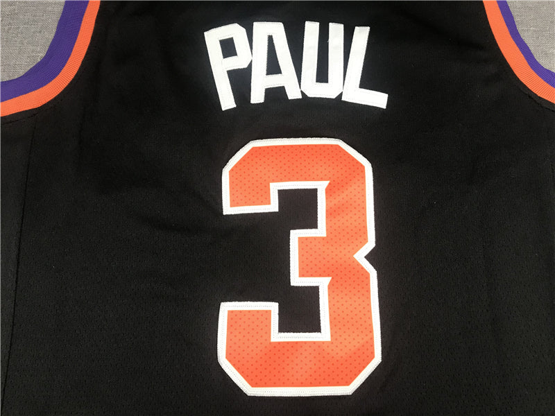 Men's Phoenix Suns Chris Paul #3 Black Fast Break Replica Jerseys