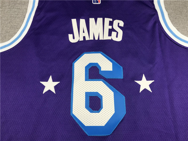 Men's Los Angeles Lakers LeBron James Purple Swingman Jerseys - City Edition
