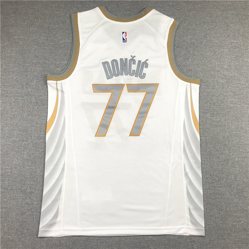 Men's Dallas Mavericks Luka Doncic White 2020/21 Swingman Jerseys - City Edition