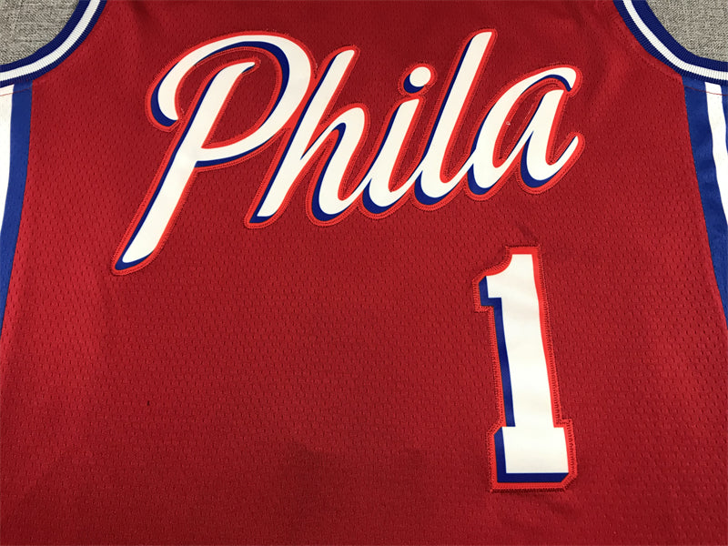 Men's Philadelphia 76ers James Harden Red Fastbreak Replica Player Jerseys