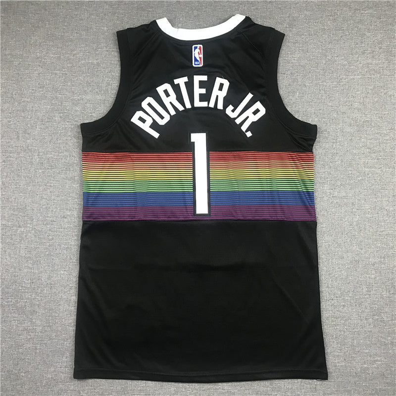 Men's Denver Nuggets Michael Porter Jr. #1 NBA Black Jerseys