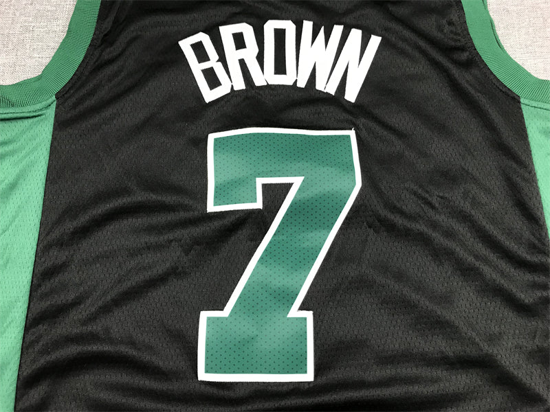Men's Boston Celtics Jaylen Brown #7 Black 2022/23 Swingman Jerseys - Statement Edition