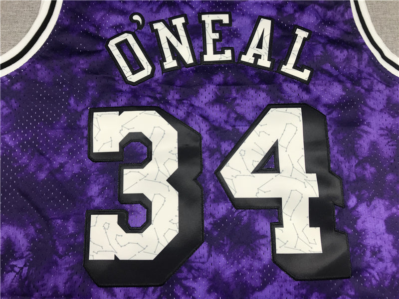 Men's Los Angeles Lakers Shaquille O'Neal #34 Purple Galaxy Swingman Jerseys