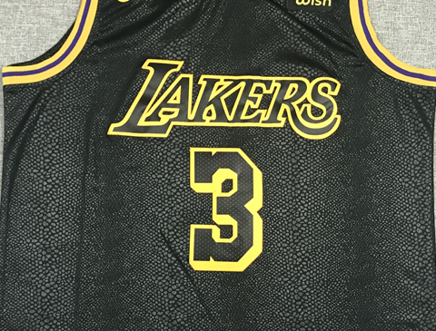 Men's Los Angeles Lakers Anthony Davis Black #3 NBA Swingman Jerseys