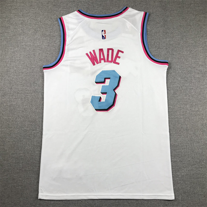 Men's Miami Heat Dwyane Wade #3 NBA White Swingman Player Jerseys