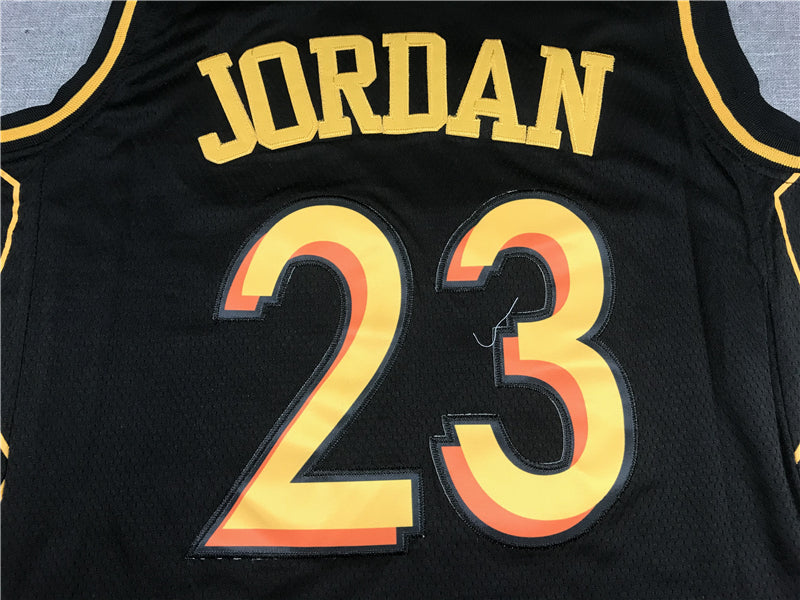 Men's Chicago Bulls Michael Jordan Black Classics Swingman Jerseys - City Edition