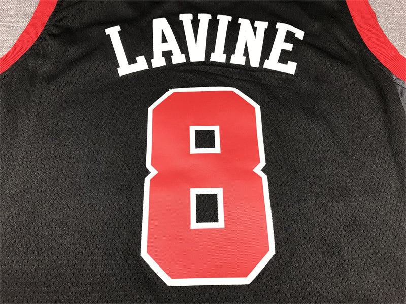 Men's Chicago Bulls Zach LaVine #8 Black 2023/24 Swingman Jerseys - City Edition