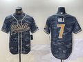 Men's New Orleans Saints Taysom Hill #7 Grey Camouflage Player Jerseys