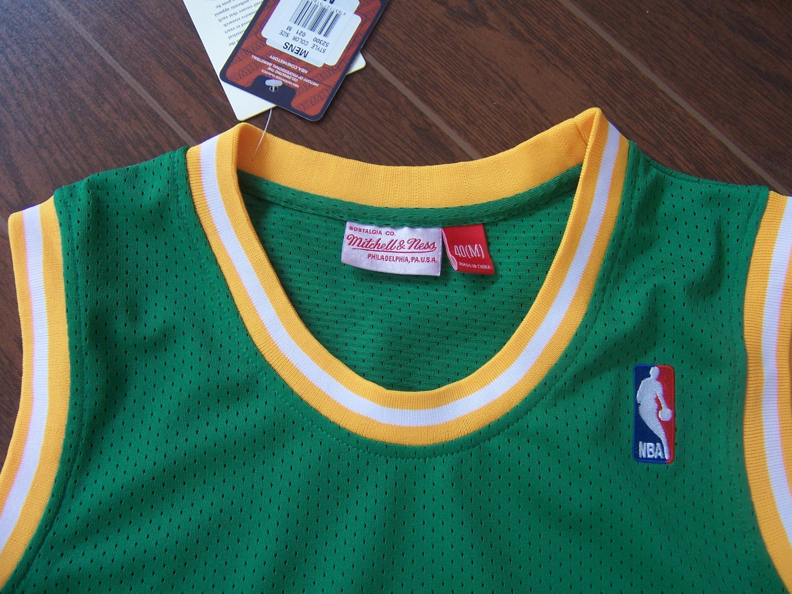 SuperSonics No. 40 Rain Man Shawn Kemp Green Jersey