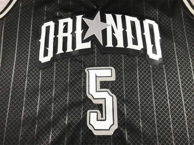 Men's Orlando Magic Paolo Banchero #5 Black 2023/24 Swingman Jerseys - City Edition