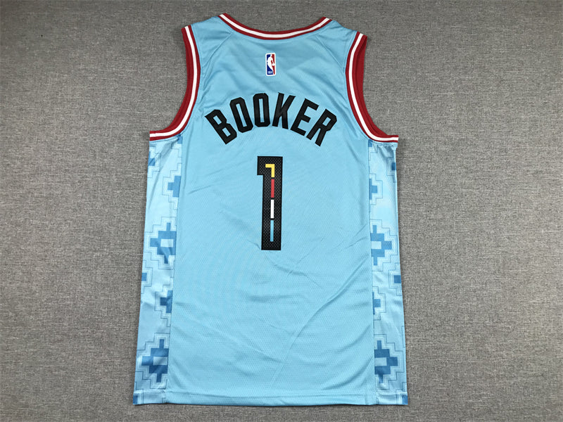 Men's Phoenix Suns Devin Booker #1 Turquoise 2022/23 Swingman Jerseys - City Edition