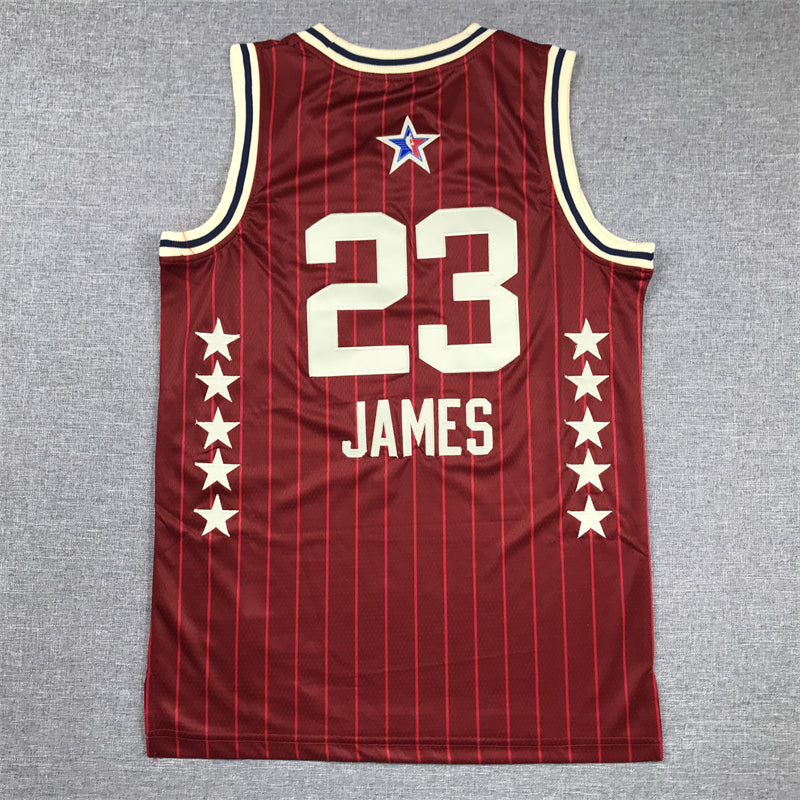 Men's Los Angeles Lakers LeBron James #23 Crimson 2024 NBA All-Star Game Swingman Jerseys