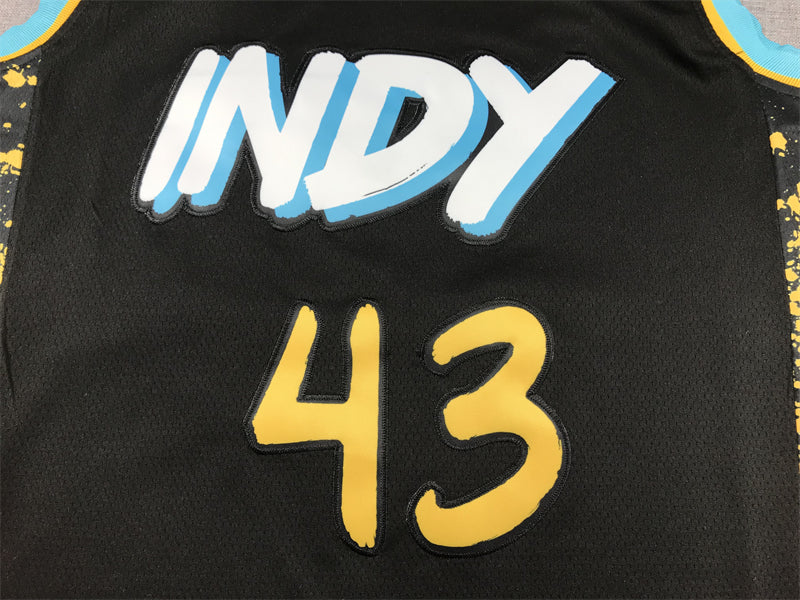 Men's Indiana Pacers Pascal Siakam #43 Black 2023/24 Swingman Jerseys - City Edition