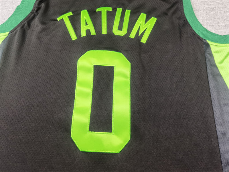 Men's Boston Celtics Jayson Tatum #0 Black 2024/25 Swingman Player Jerseys - City Edition